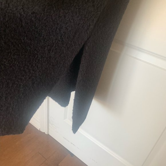 Vivian Shyu Black Wool Alpaca Mohair Designer Long Coat - Picture 7 of 8